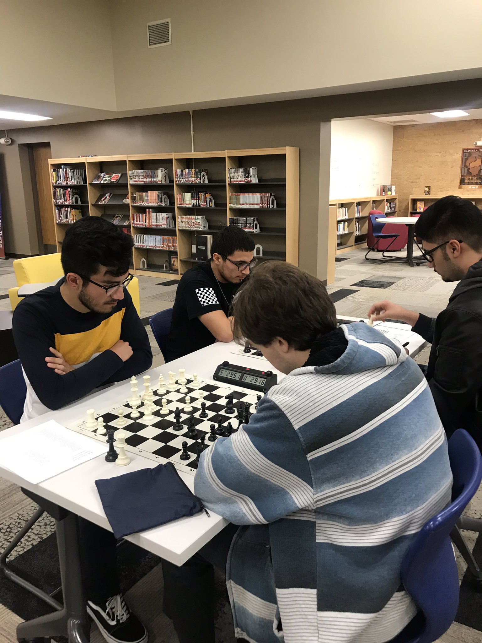 Joseph Ghanimah playing chess