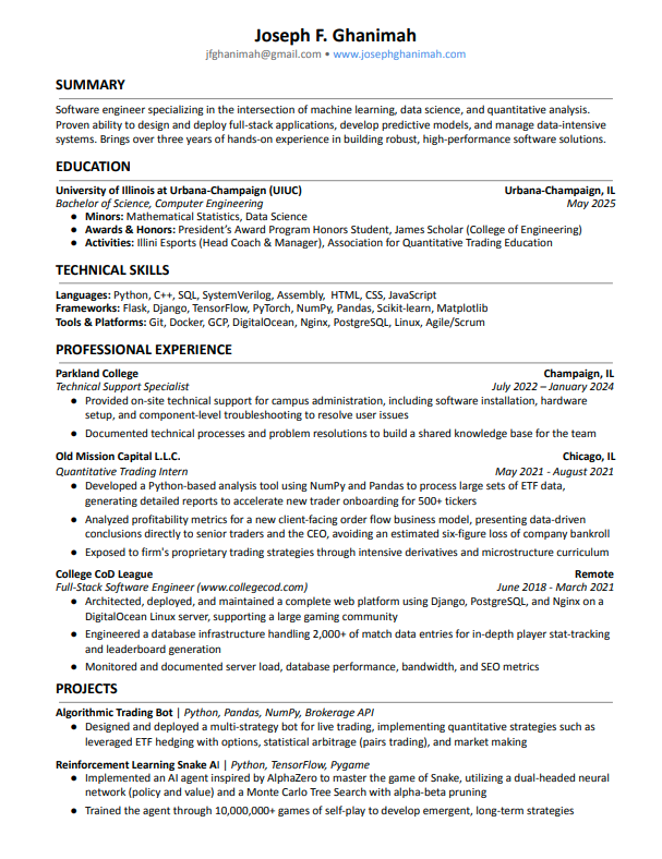 Resume Preview